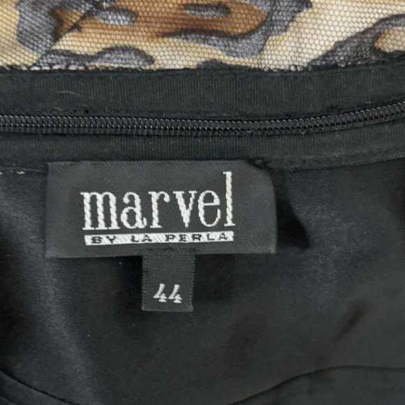 marvel by La Perla Lace Leopard Silk V Neck Plunge Wire Bustier Maxi Dress - Picture 9 of 9